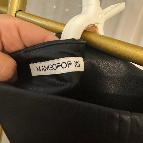 Mangopop Faux Leather Mini Skirt - Picture 2 of 3